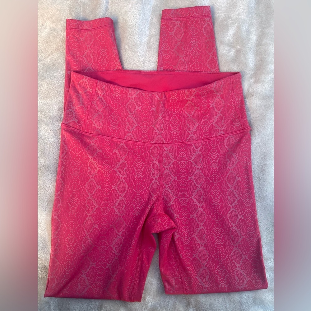 CRZ red Snake Print Leggings size M 8/10 - Picture 3 of 10